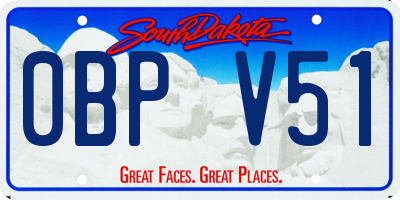 SD license plate 0BPV51