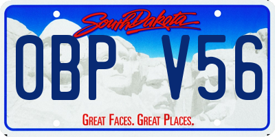 SD license plate 0BPV56
