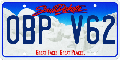 SD license plate 0BPV62