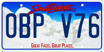SD license plate 0BPV76