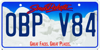 SD license plate 0BPV84