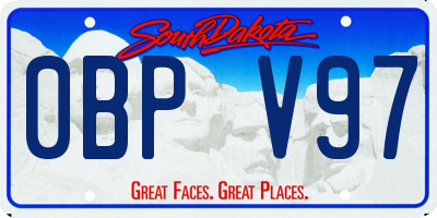 SD license plate 0BPV97
