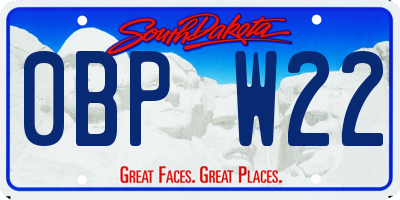 SD license plate 0BPW22