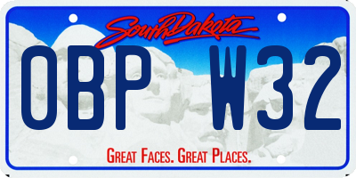 SD license plate 0BPW32