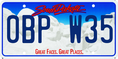 SD license plate 0BPW35