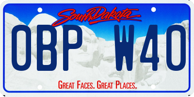 SD license plate 0BPW40