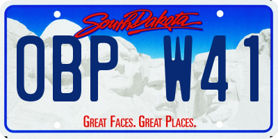 SD license plate 0BPW41