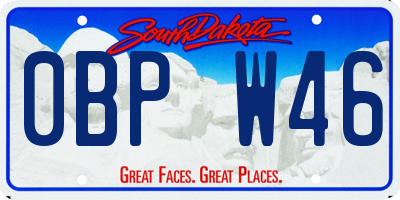 SD license plate 0BPW46