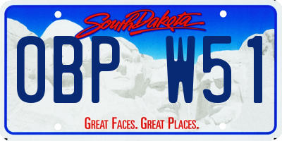 SD license plate 0BPW51