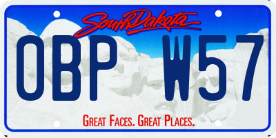 SD license plate 0BPW57