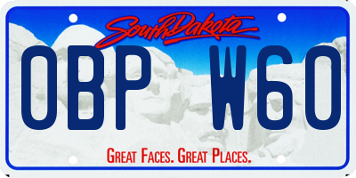 SD license plate 0BPW60