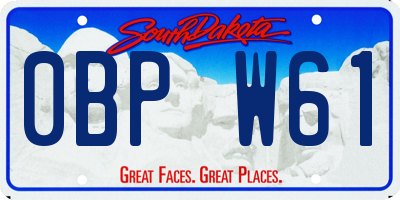 SD license plate 0BPW61