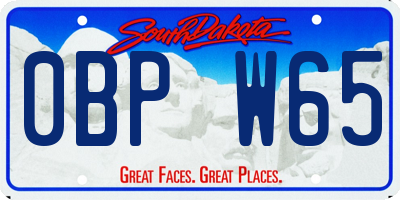 SD license plate 0BPW65