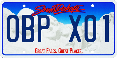 SD license plate 0BPX01