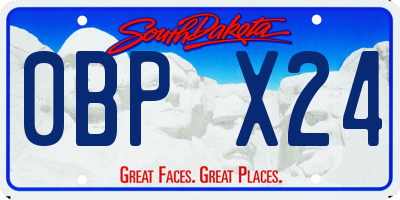 SD license plate 0BPX24