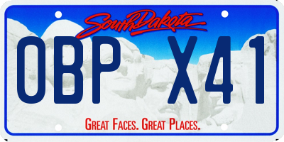 SD license plate 0BPX41