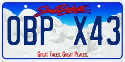 SD license plate 0BPX43
