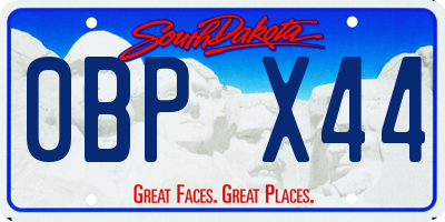 SD license plate 0BPX44