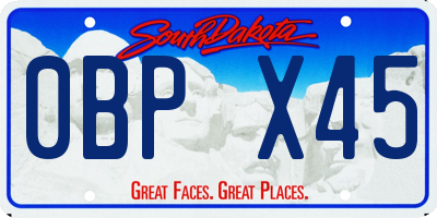 SD license plate 0BPX45