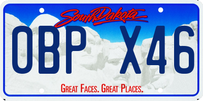 SD license plate 0BPX46