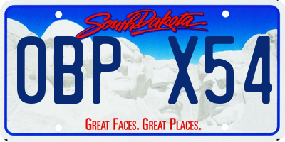 SD license plate 0BPX54