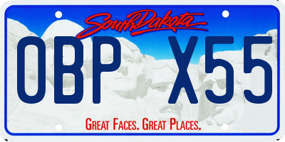 SD license plate 0BPX55