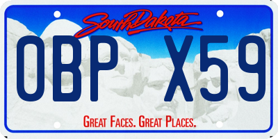 SD license plate 0BPX59