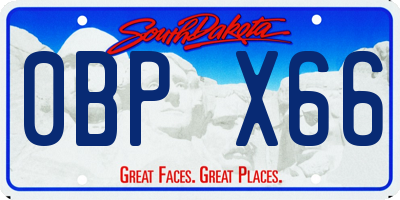 SD license plate 0BPX66