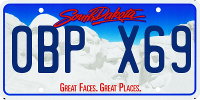 SD license plate 0BPX69
