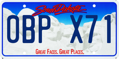SD license plate 0BPX71