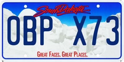 SD license plate 0BPX73