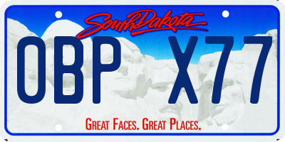 SD license plate 0BPX77