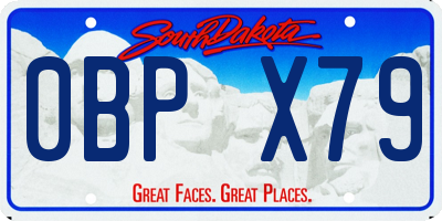SD license plate 0BPX79