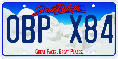 SD license plate 0BPX84