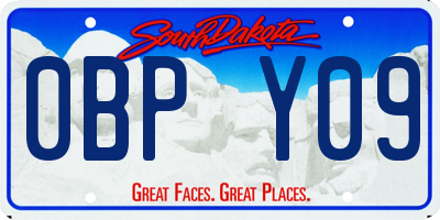 SD license plate 0BPY09