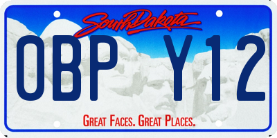 SD license plate 0BPY12