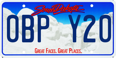 SD license plate 0BPY20