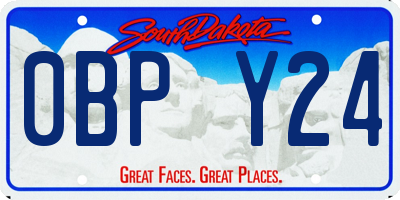 SD license plate 0BPY24
