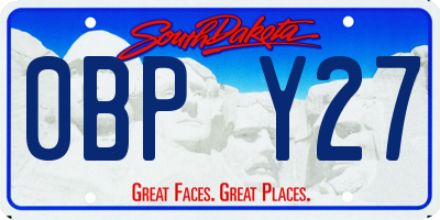 SD license plate 0BPY27