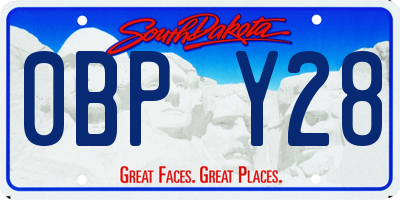 SD license plate 0BPY28