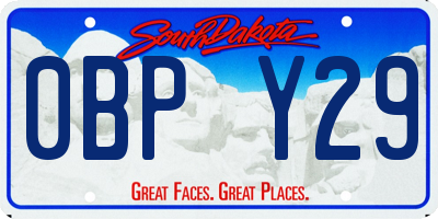 SD license plate 0BPY29