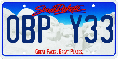 SD license plate 0BPY33