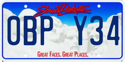 SD license plate 0BPY34