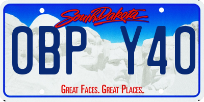 SD license plate 0BPY40