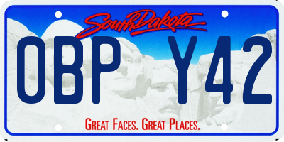 SD license plate 0BPY42