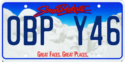 SD license plate 0BPY46