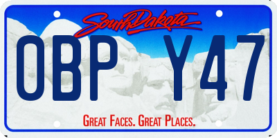 SD license plate 0BPY47