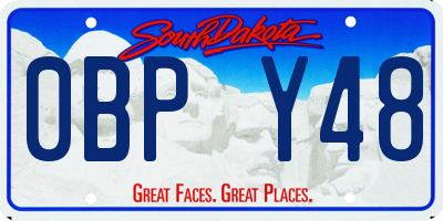 SD license plate 0BPY48