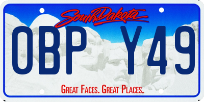 SD license plate 0BPY49