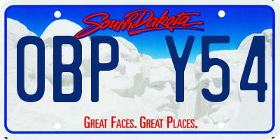 SD license plate 0BPY54